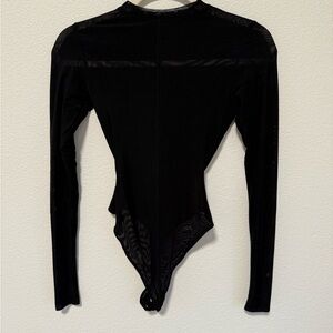 Naked Wardrobe Elegant Black Bodysuit